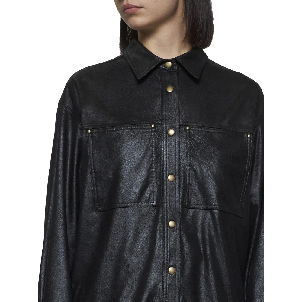Isabel marant Zwarte Faux Suede Shirt Black Dames
