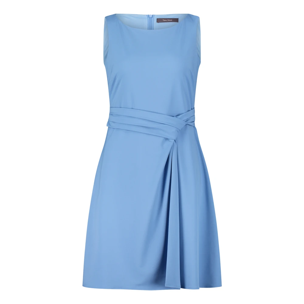 Vera Mont Elegant Wikkel Business Jurk Blue Dames