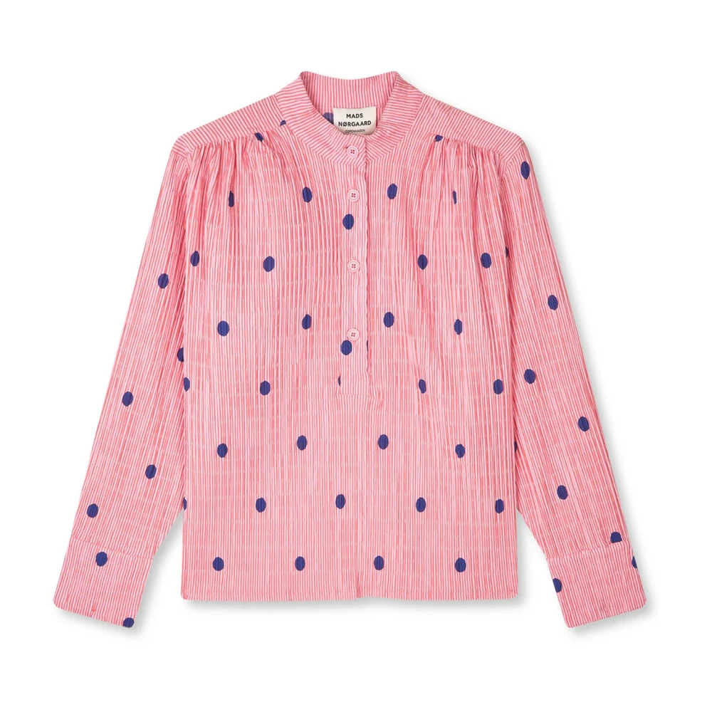 Mads Nørgaard Roze gestippelde blouse Pink Dames