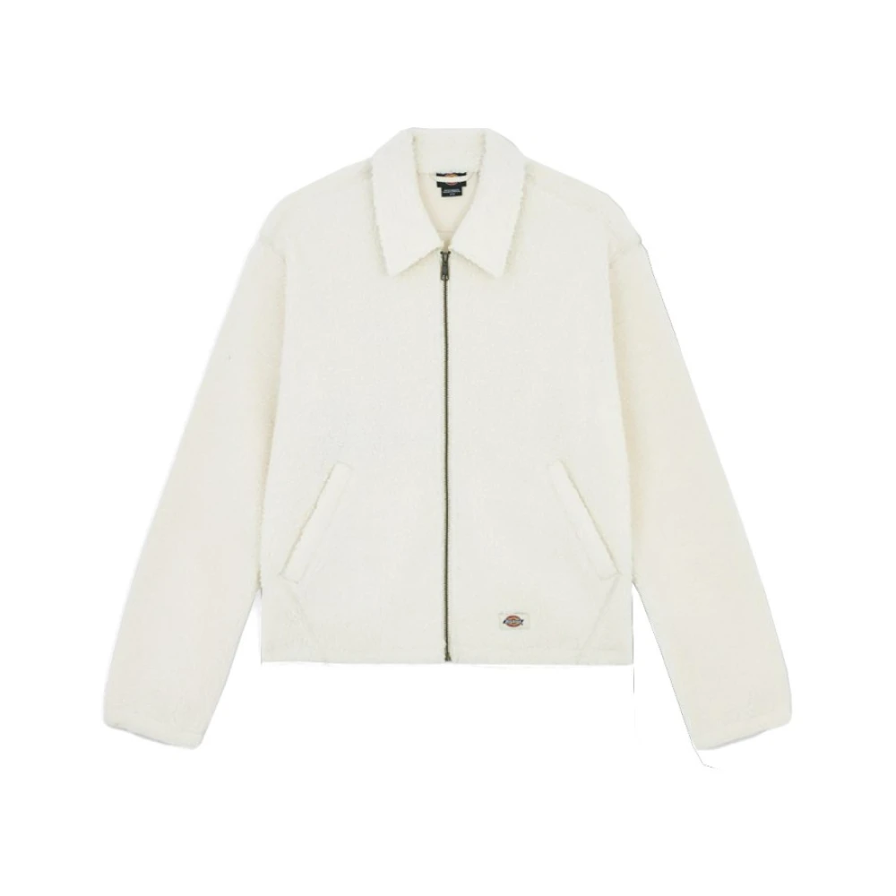 Dickies Witte Fleece Jas met Ritszakken White Heren