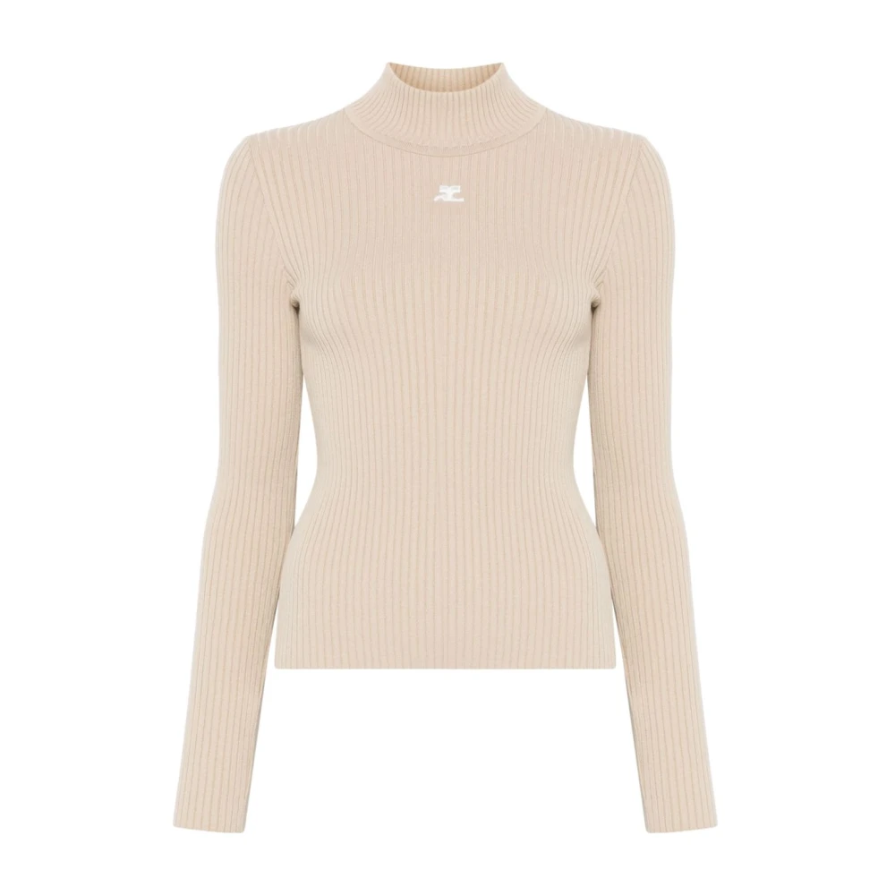 Courrèges Turtlenecks Knitwear Mujer Beige S Turtlenecks