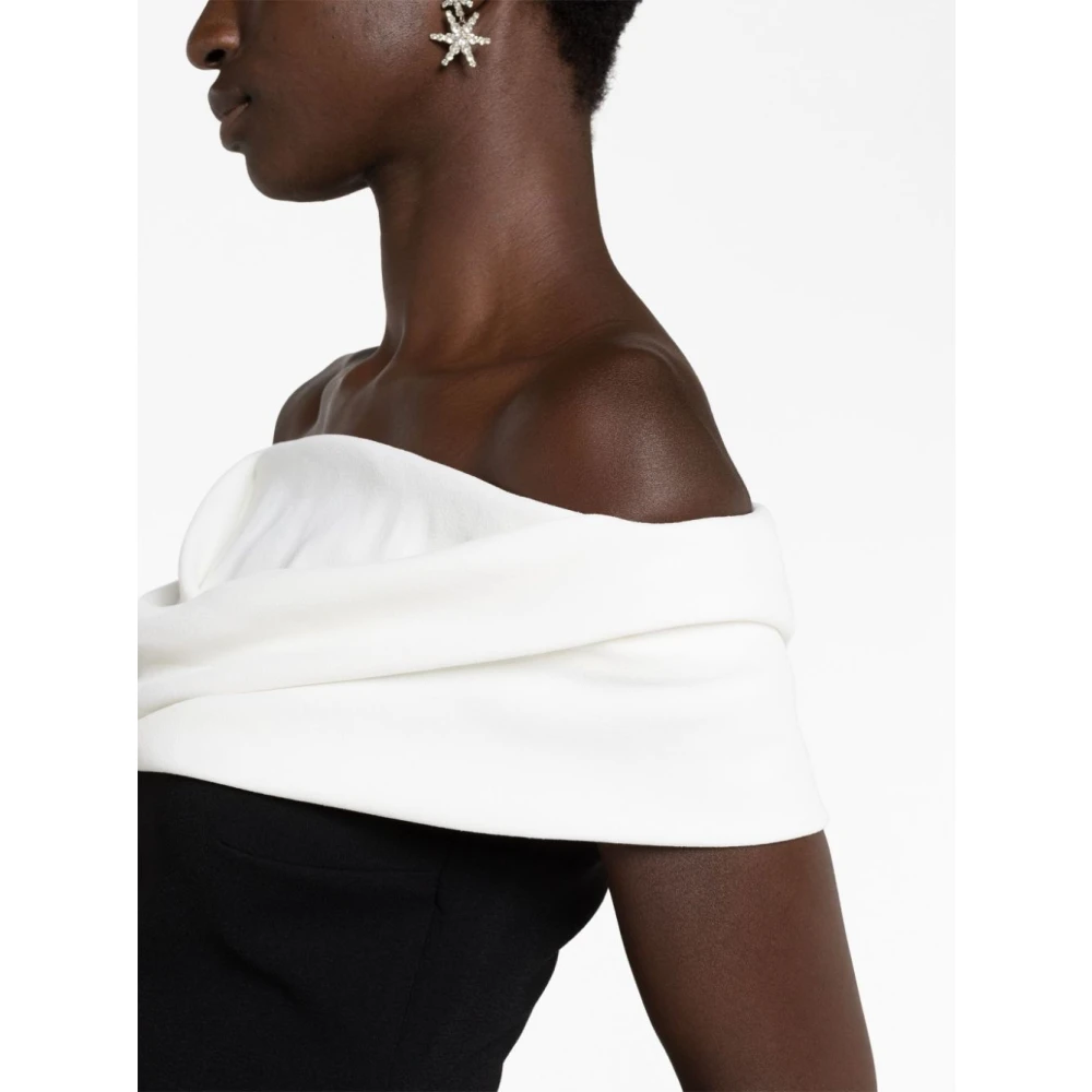 Solace London Eva Off-Shoulder Maxi Jurk Black Dames