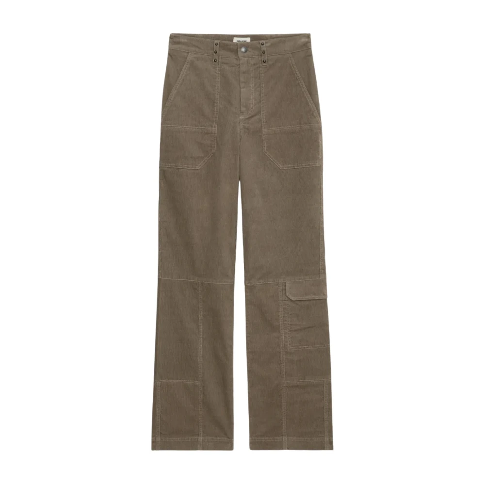 Zadig & Voltaire Bruine Fluwelen Wijde Broek Beige Dames