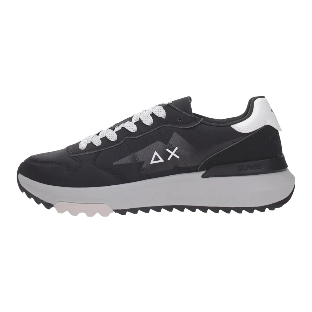 Sun68 Black Sneakers, Male, 9 Uk, Low Top Trainers