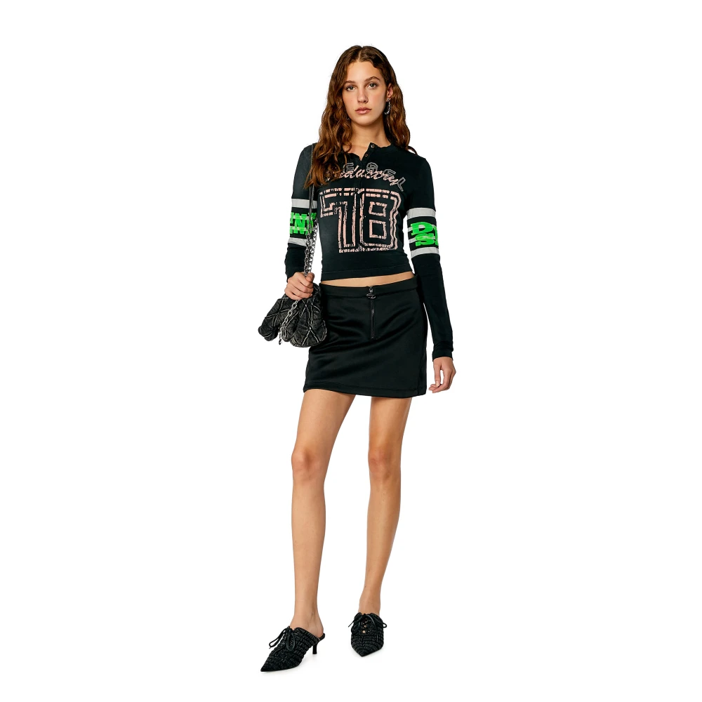 Diesel Mini skirt with cut-out back Black Dames