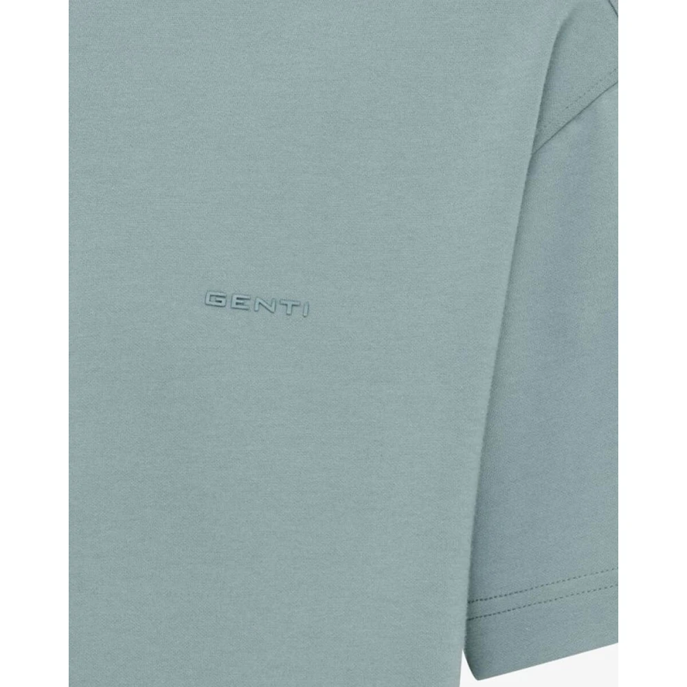 Genti Korte Mouw T-shirt Green Heren