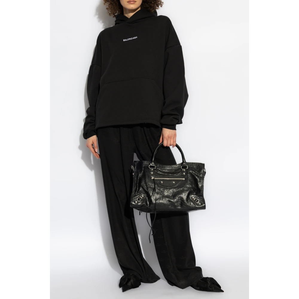 Balenciaga Sweatshirt met logo Black Dames