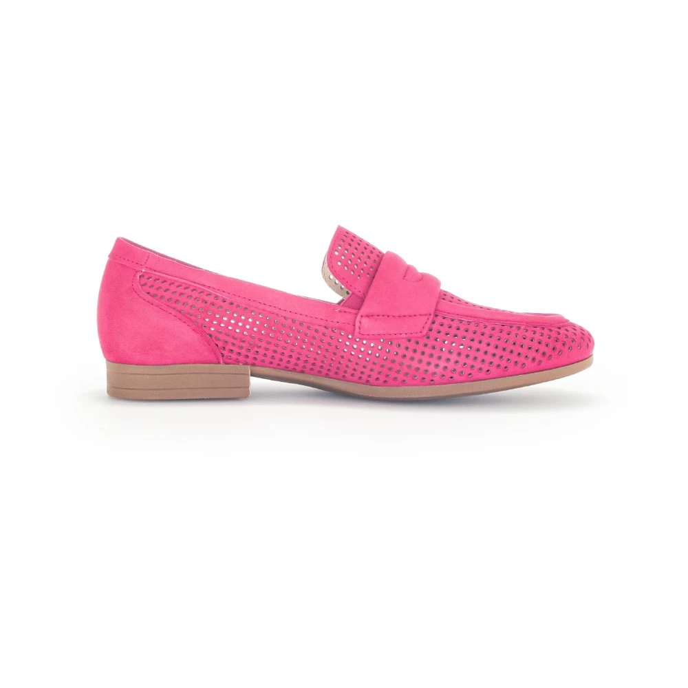 Gabor Perforerade Rosa Pumps - Dam Skor Pink, Dam