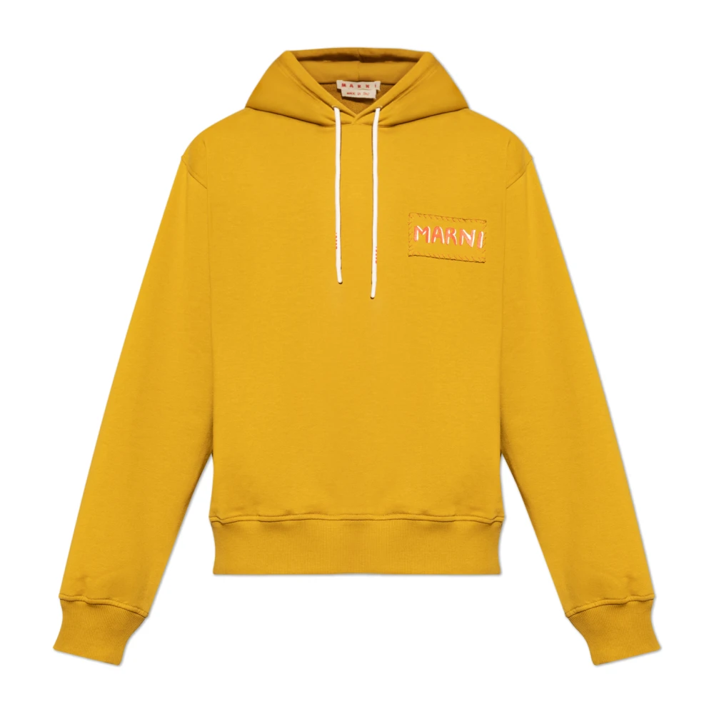 Marni Mannelijk Geel Hoodies & Sweatvesten Heren, L, Katoen, Sweatshirts & Hoodies