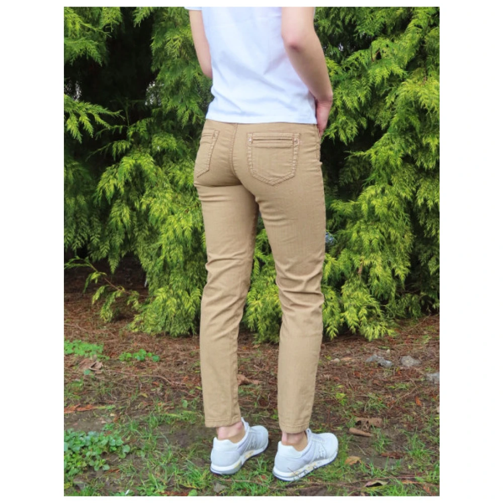 Islow Clara Gestreepte Broek Beige Dames