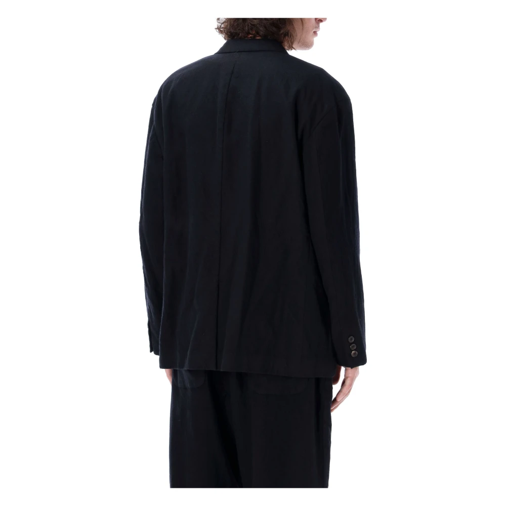 Comme des Garçons Navy Wol Blazer Jas Blue Heren