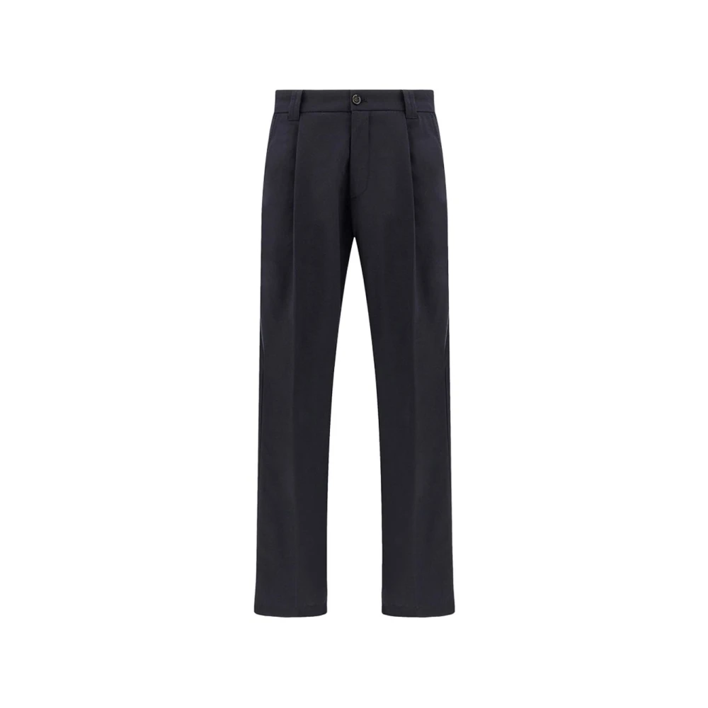 Paul & Shark Men's Blue Slim-Fit Trousers, M, Pleated Trousers