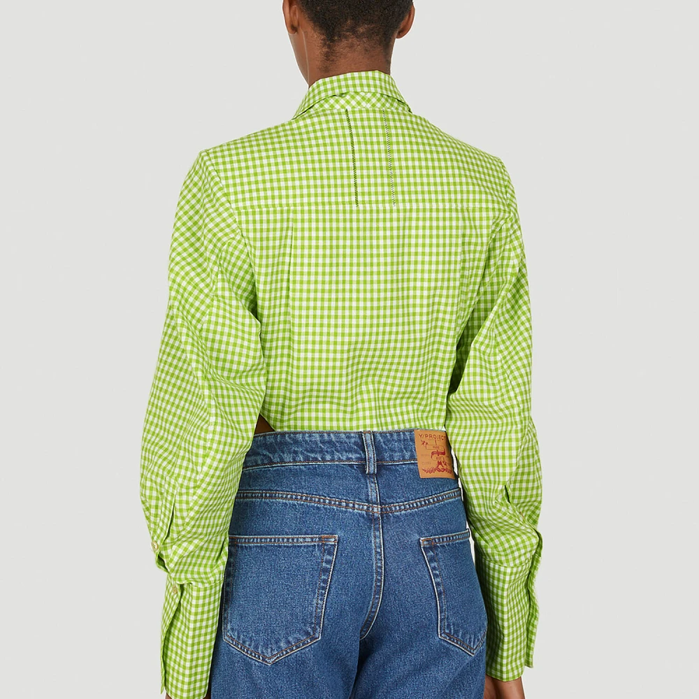 Ninamounah Gingham Bacteria Bodysuit Green Dames