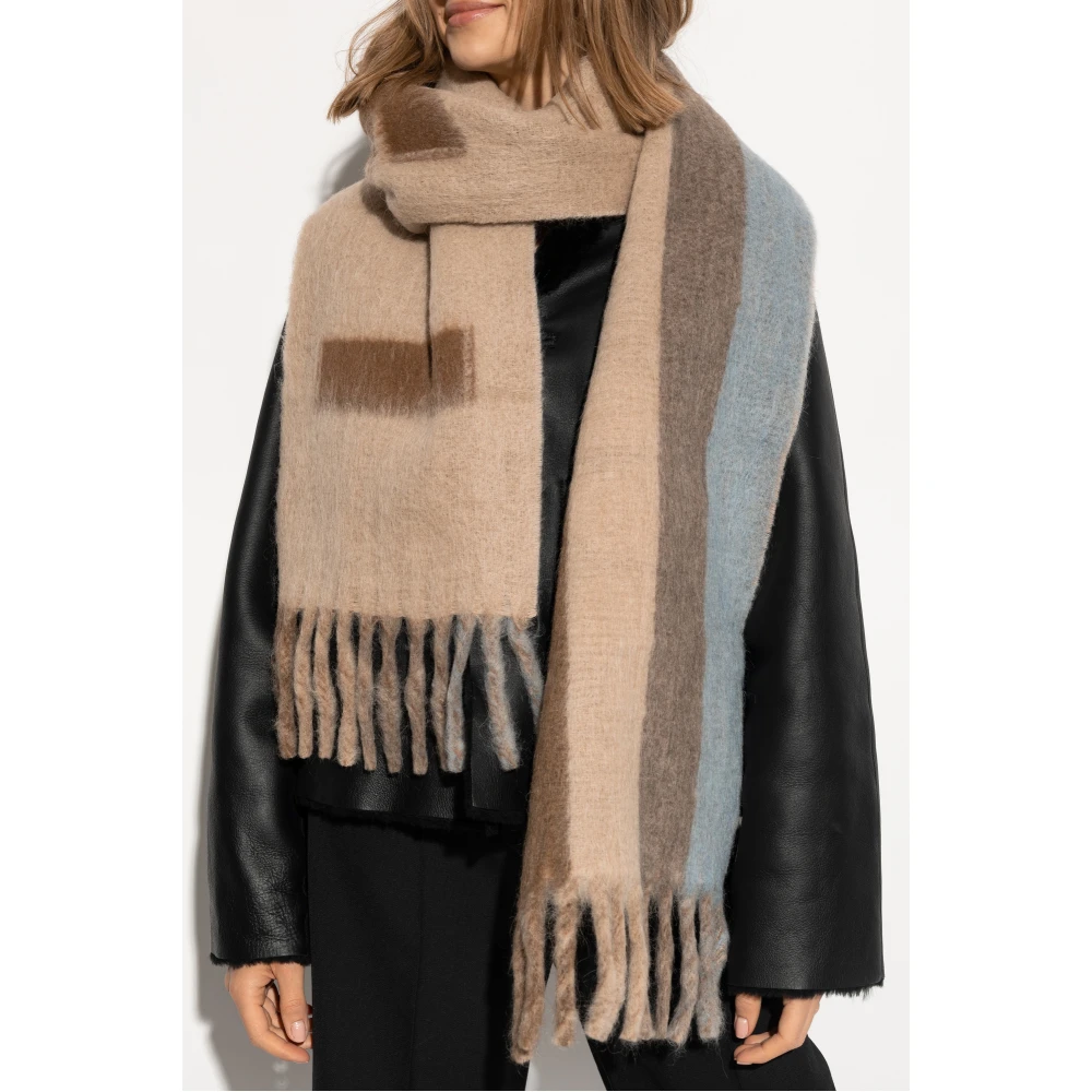 Marni Sjaal met logo Beige Dames