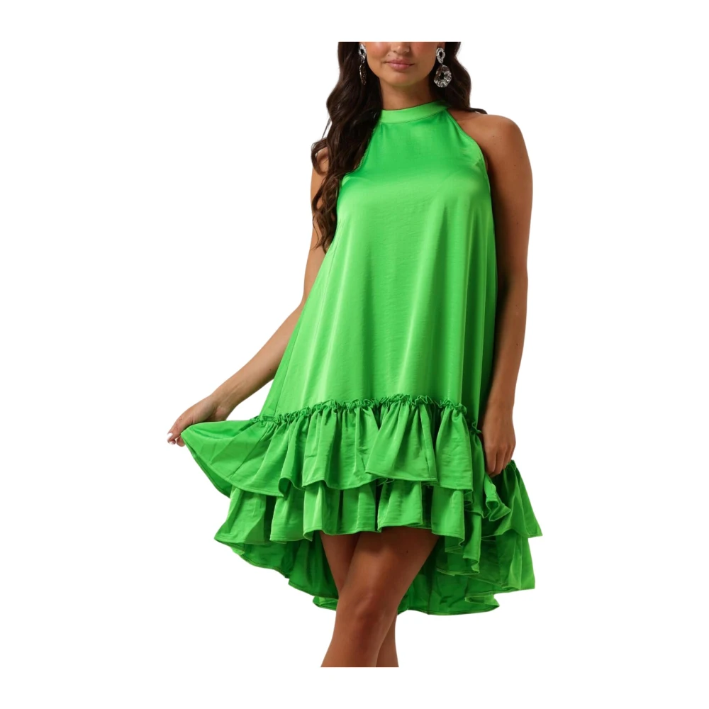 Y.A.S Groene Halternek Mini Jurk Green Dames