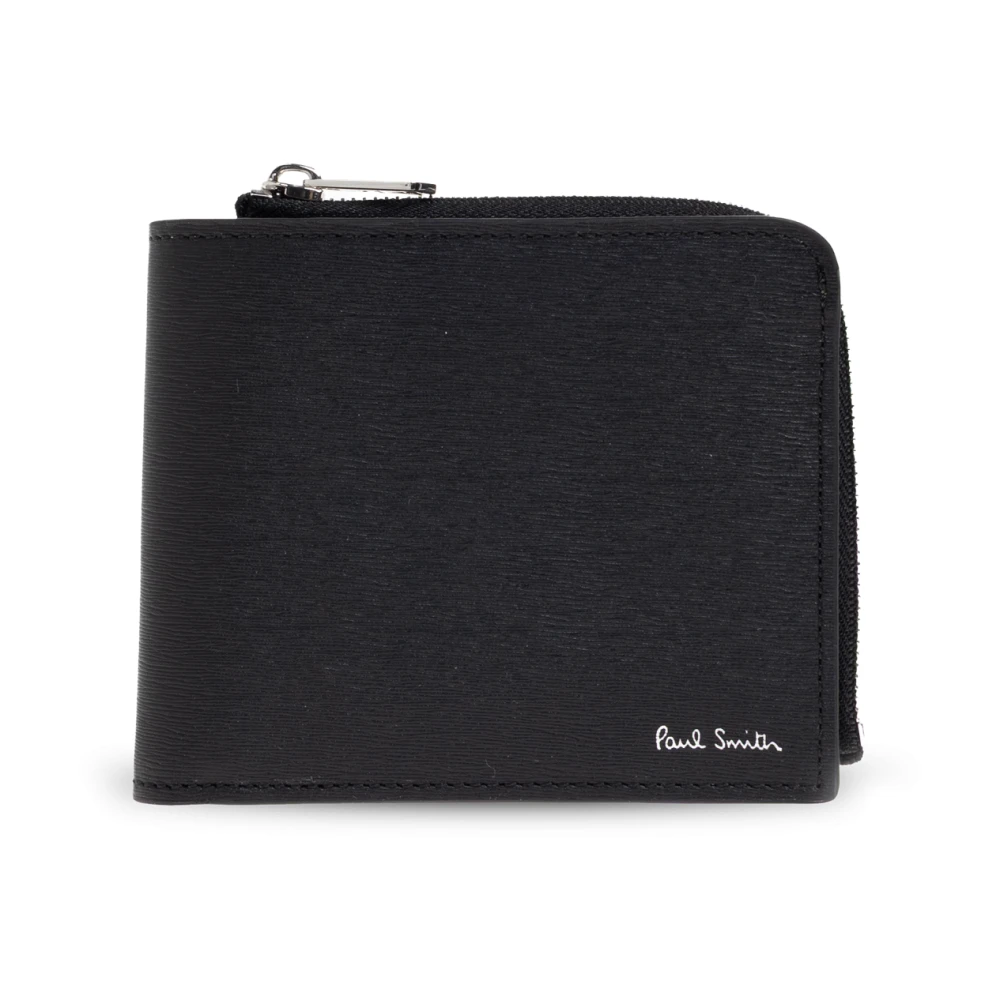 Paul Smith Uomo Nero - Portafoglio In Pelle Con Logo - Accessories - One Size
