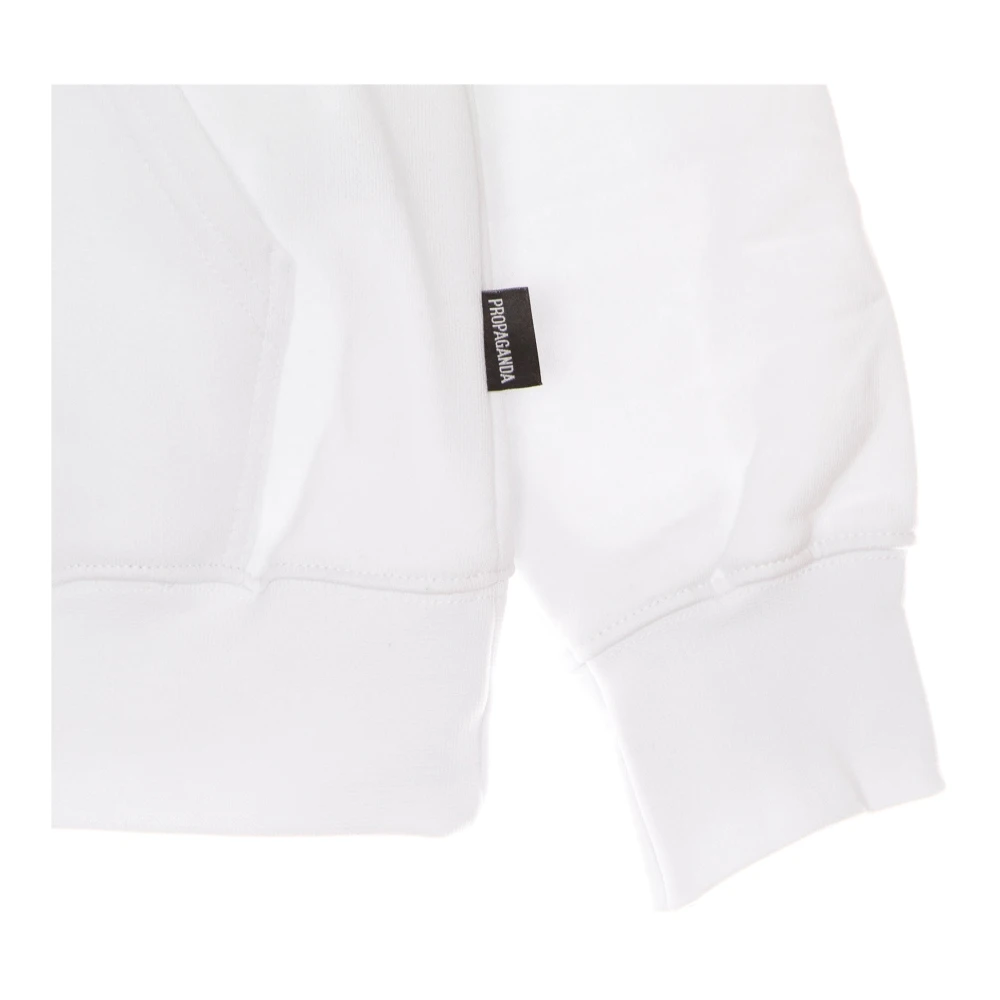 Propaganda Witte Logo Hoodie Lange Mouw White Heren