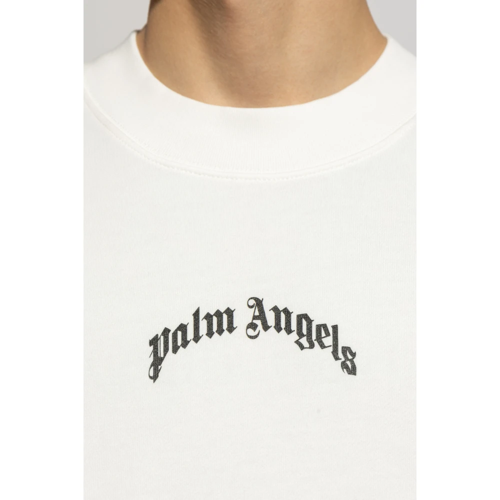 Palm Angels Sweatshirt met logo White Heren