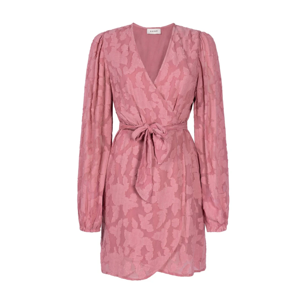 Aaiko Eloise Chiffon Bloem Jurk Pink Dames