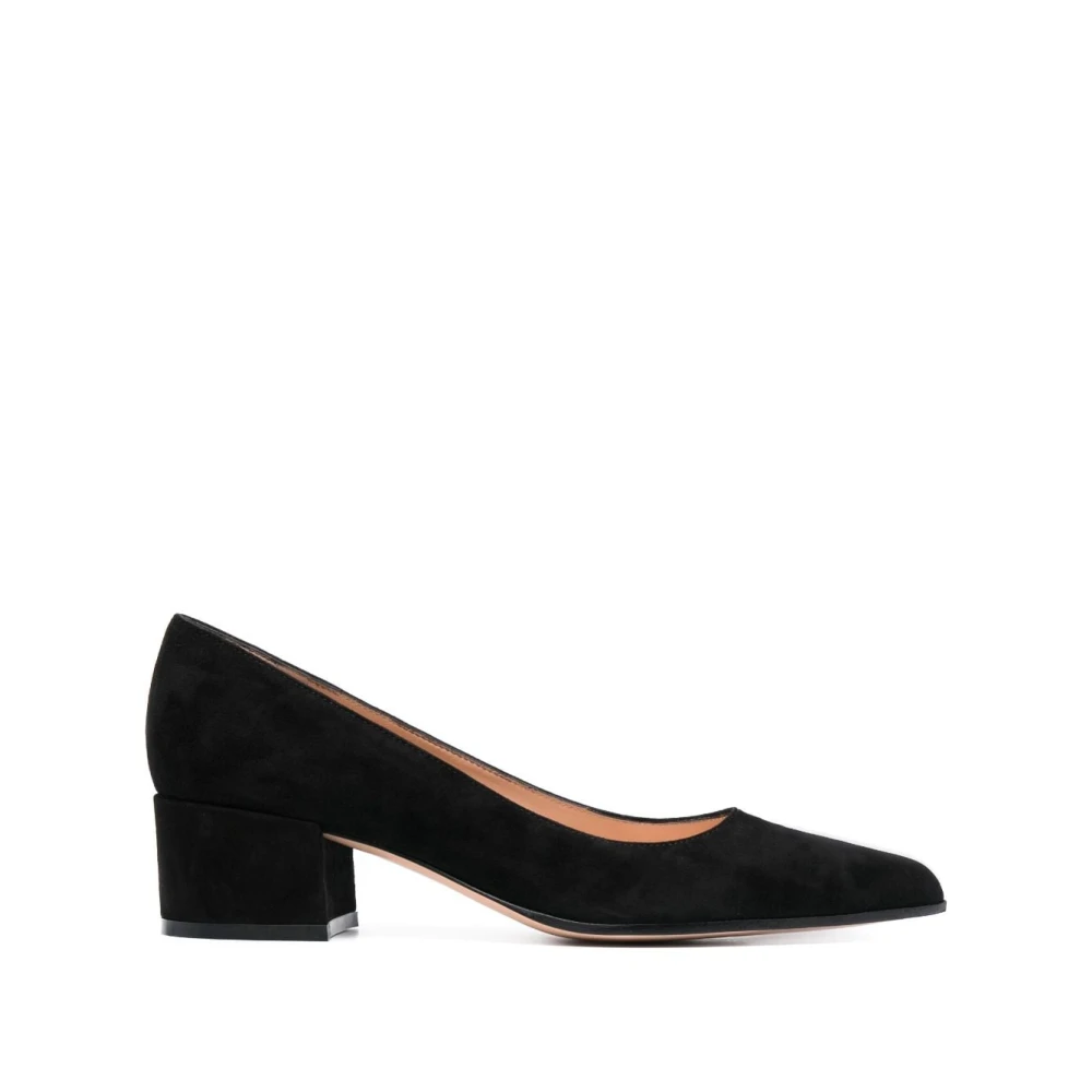 Gianvito Rossi Black Suede Leather Elegant Pumps - Female - Pumps - 4 Uk - Shoes