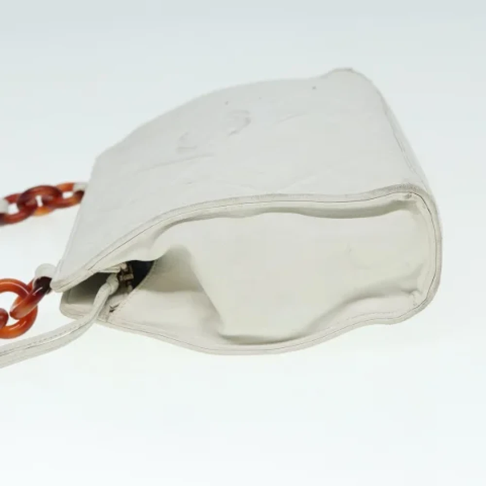 Chanel Vintage Pre-owned Leather chanel-bags White Dames