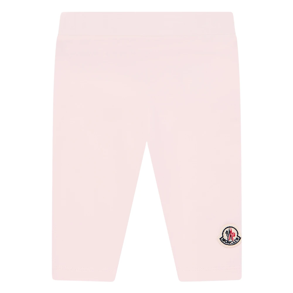 Moncler Girls Pink Leggings, 6 M, Logo Leggings