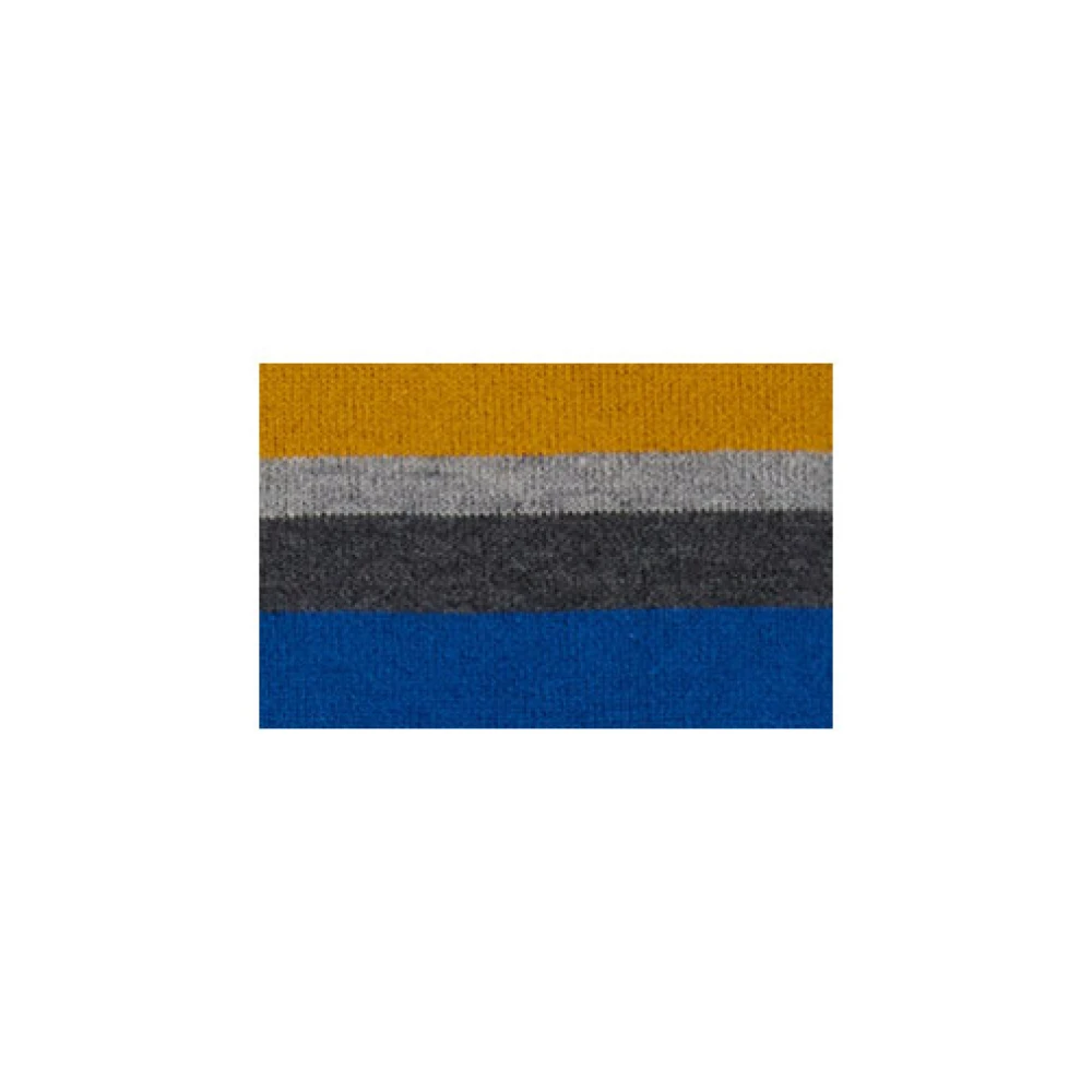 Gallo Lange lichtblauwe katoenen sokken voor heren met veelkleurige macrostrepen Multicolor Heren