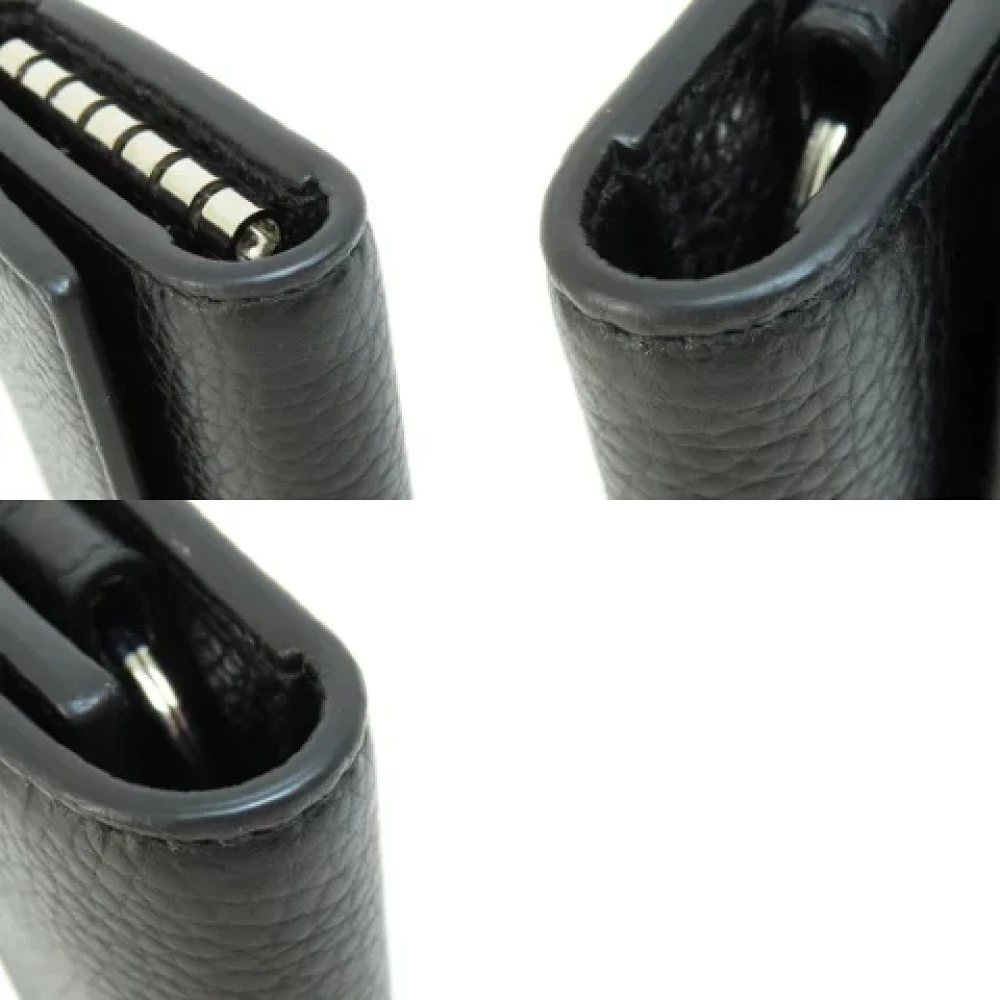Gucci Vintage Pre-owned Leather key-holders Black Dames