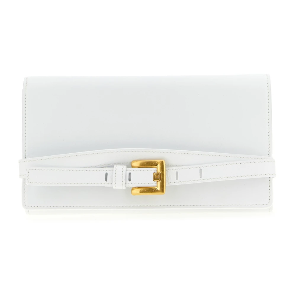 Balmain White Shuffle Wallet On Chain - Female - Wallets & Cardholders - One Size - Accessories