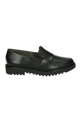 Svarta Slip-Ons med Gummisula