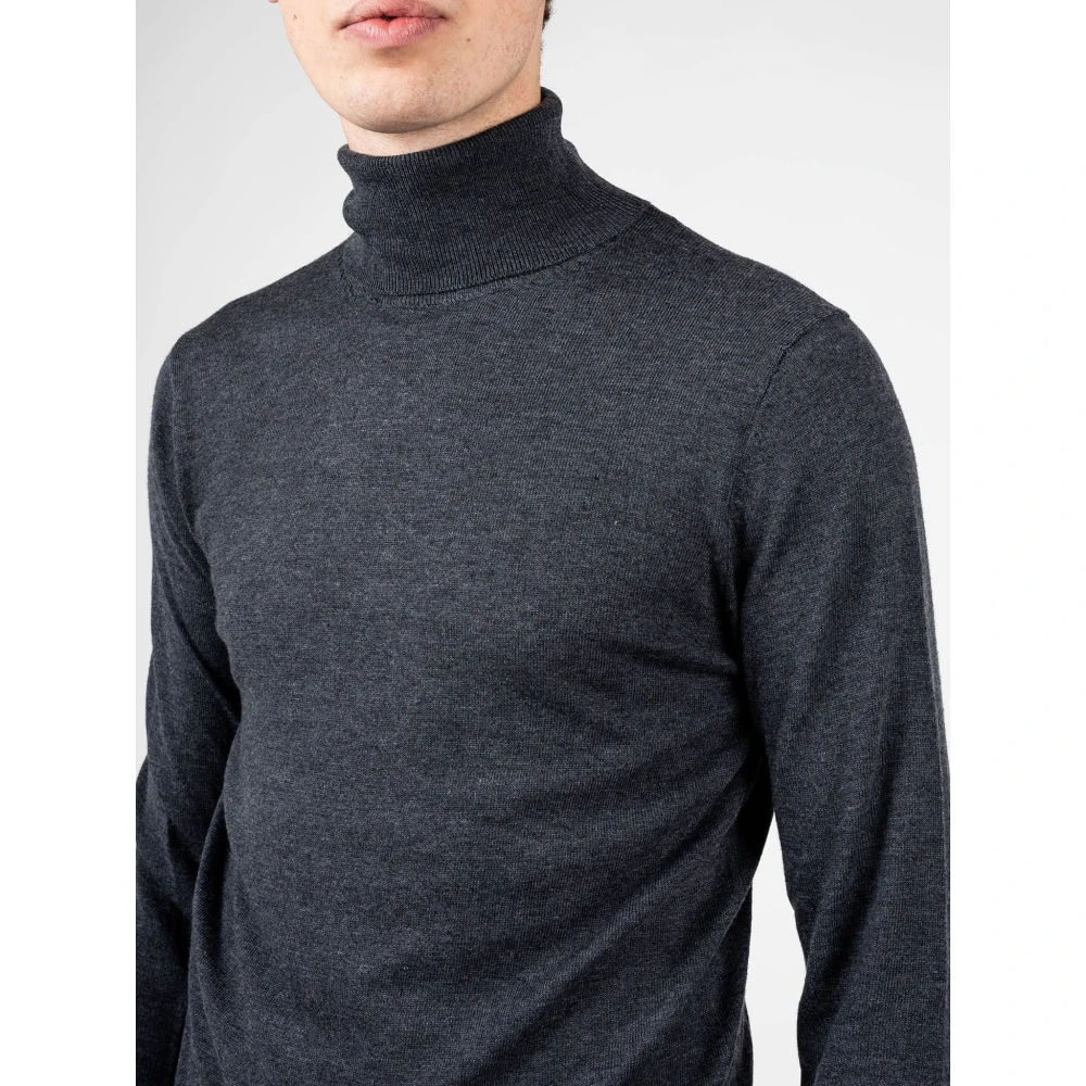 Xagon Man Merino Woltrui met Ribafwerking Gray Heren
