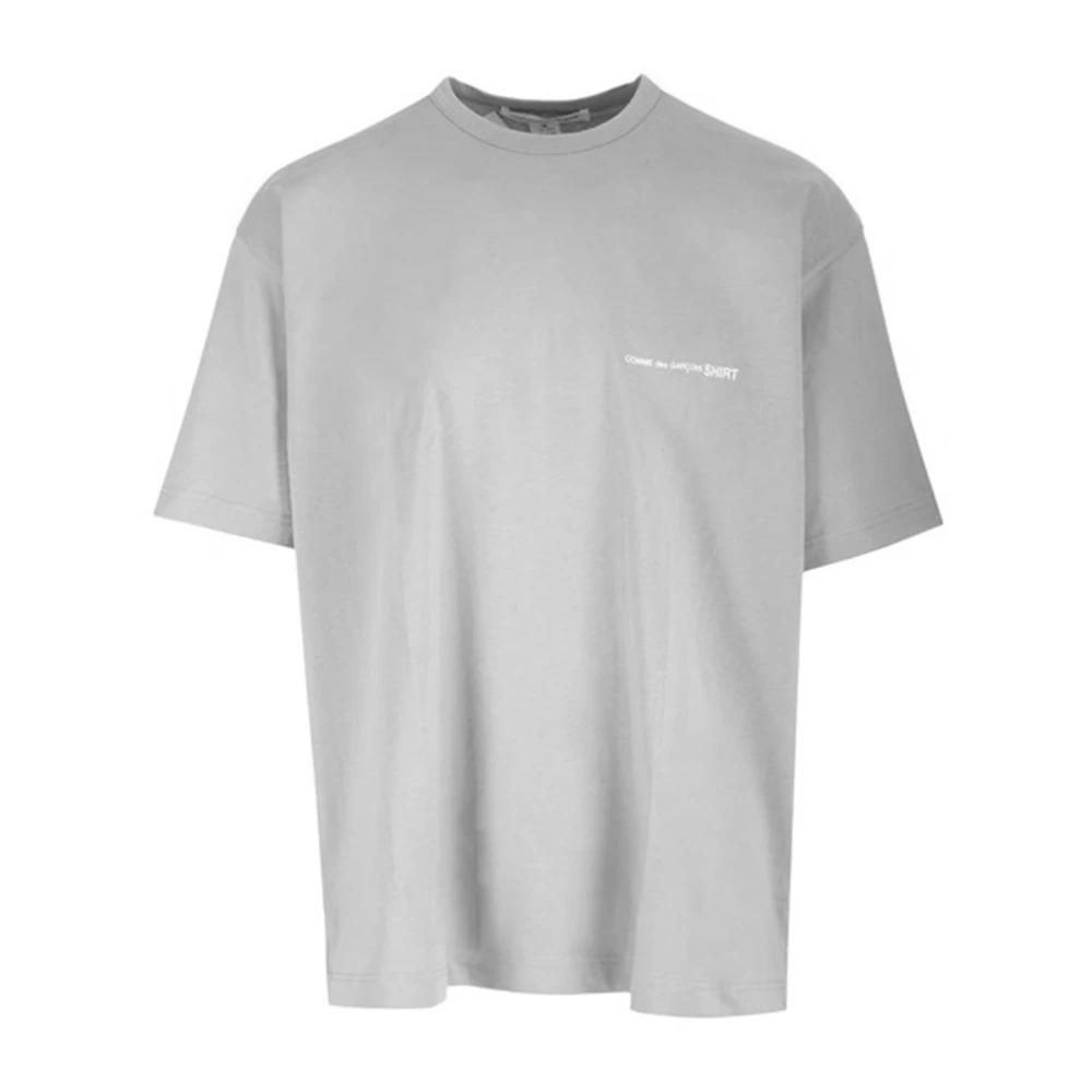 Comme des Garçons Logo Tee Shirt Knit Oversize Fit Gray Heren