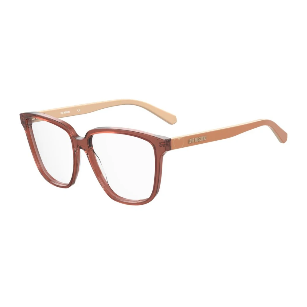 Love Moschino Rode Acetaatframebril Baksteenkleur Red Dames