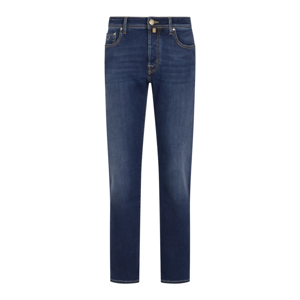 Jacob Cohën Men's Blue Pant 5 Pkt Slim-Fit Bard