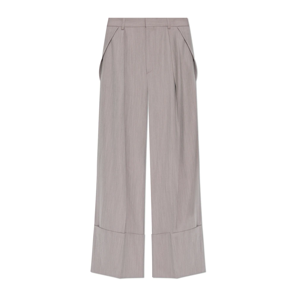 Victoria Beckham Broek met wijde pijpen Purple Dames