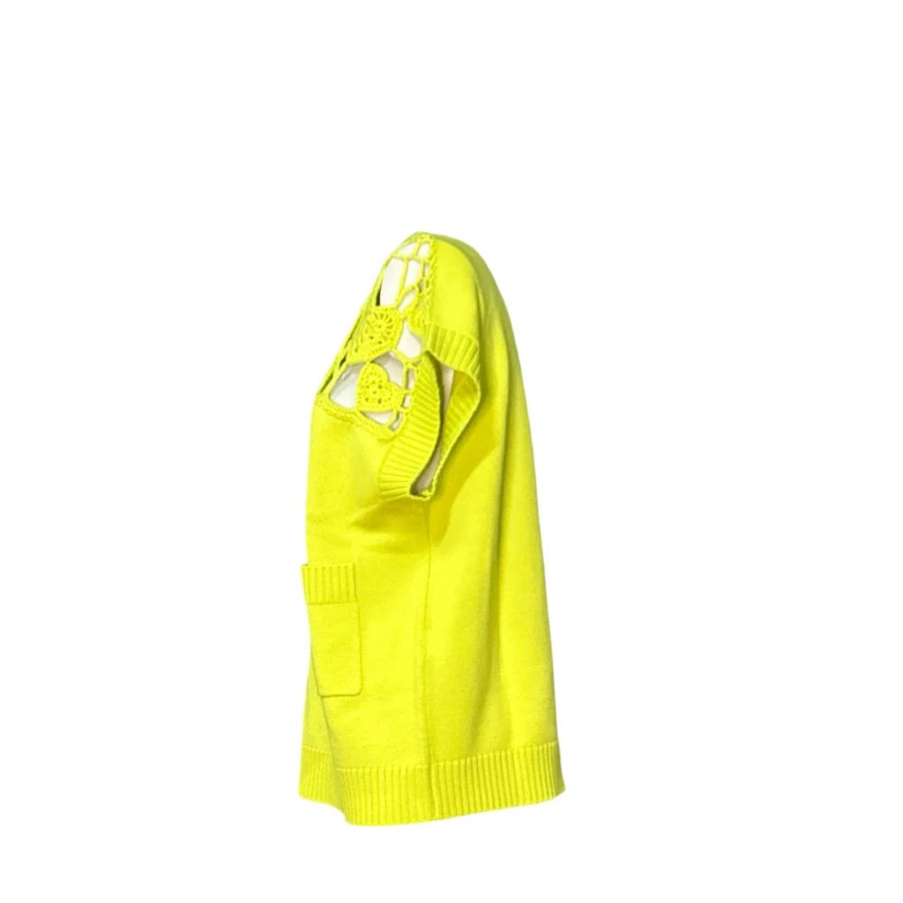 Beatrice .b Wollen jassen en blazers Mouwloos Gebreid Yellow Dames