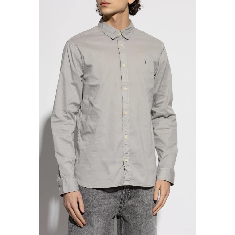 AllSaints Hawthorne Shirt Gray Heren
