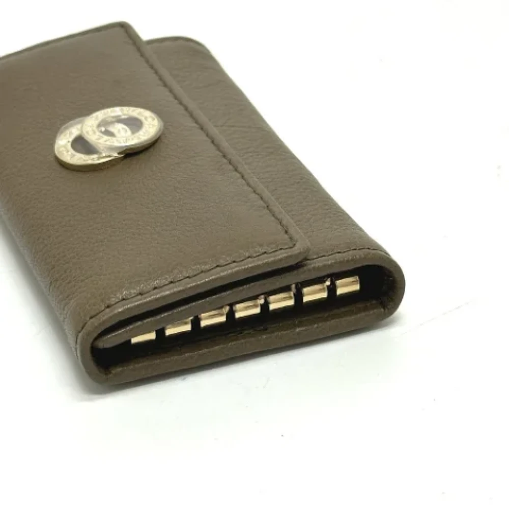 Bvlgari Vintage Pre-owned Leather key-holders Brown Heren