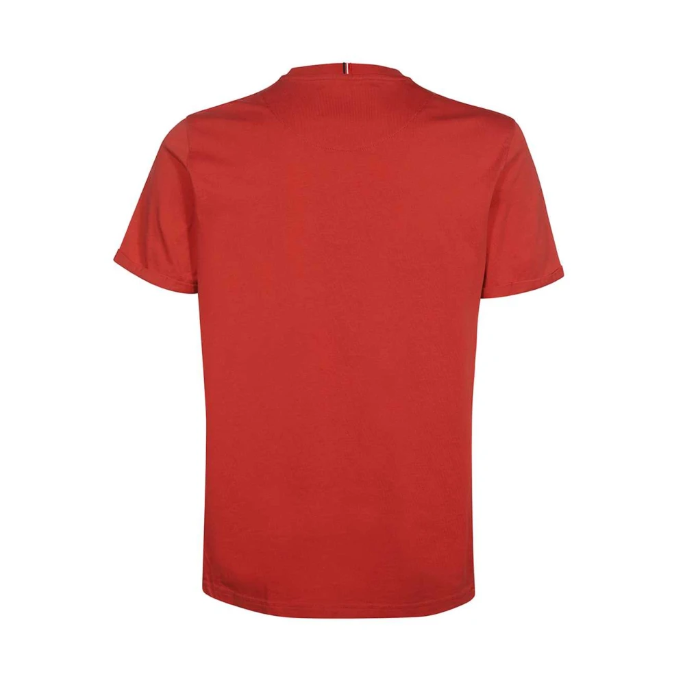 Les Deux Katoenen Crew-Neck T-Shirt Red Heren