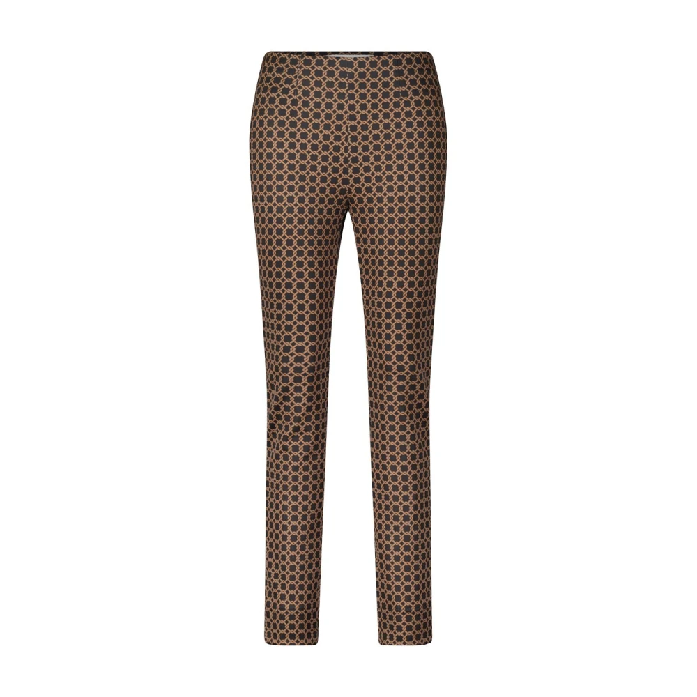 Raffaello Rossi Mönstrade Slim Fit Byxor Brown, Dam