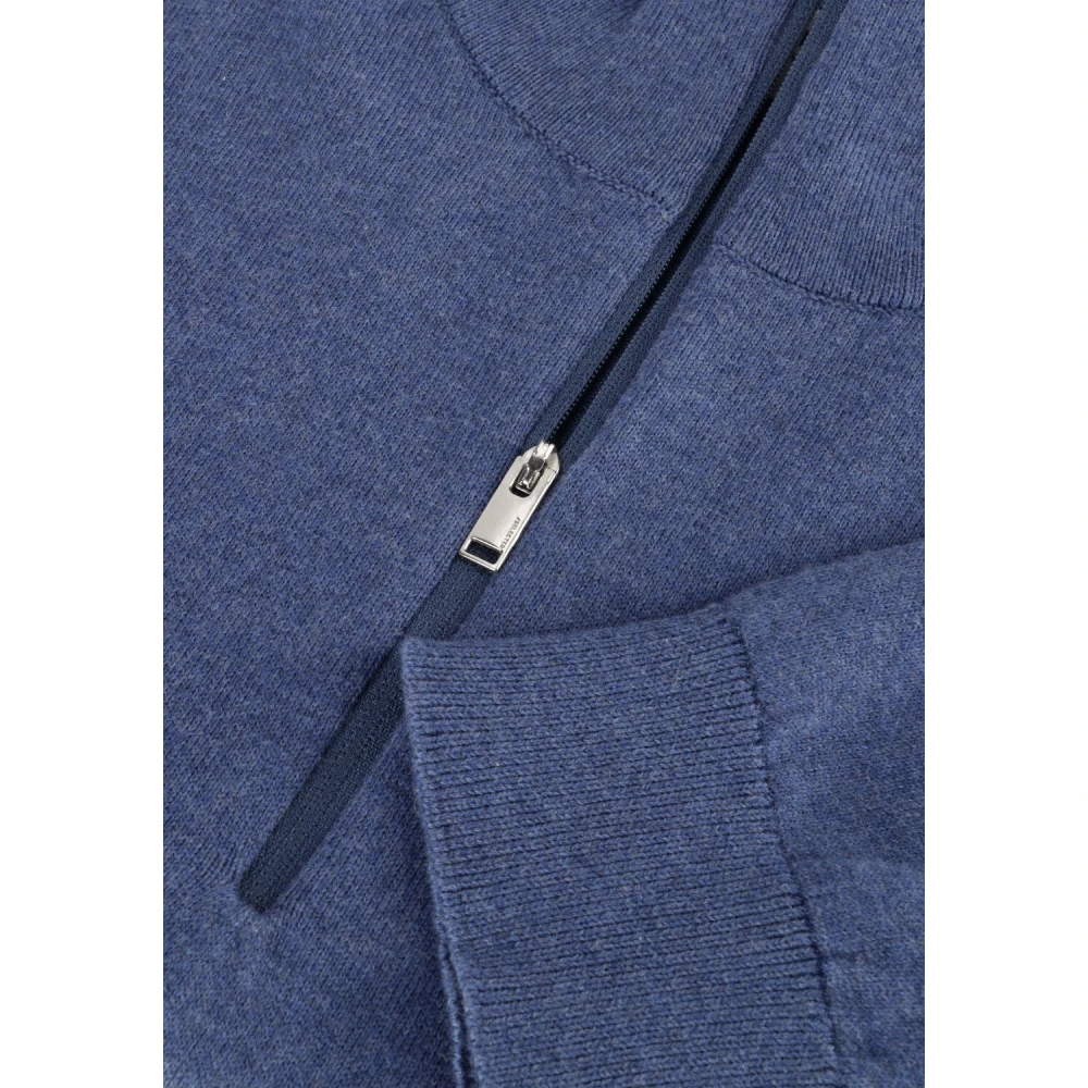 Selected Homme Blauwe Half Zip Cardigan voor Mannen Blue Heren