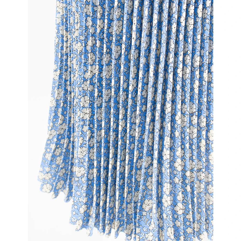 Ermanno Scervino Bloemen Midi Jurk voor de Lente Blue Dames