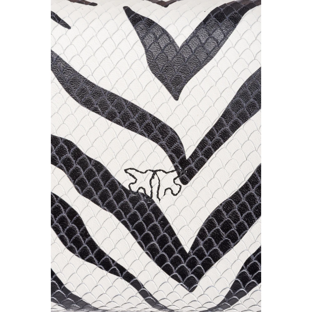 pinko Zebra Print Leren Love Bag Portemonnee Black Dames