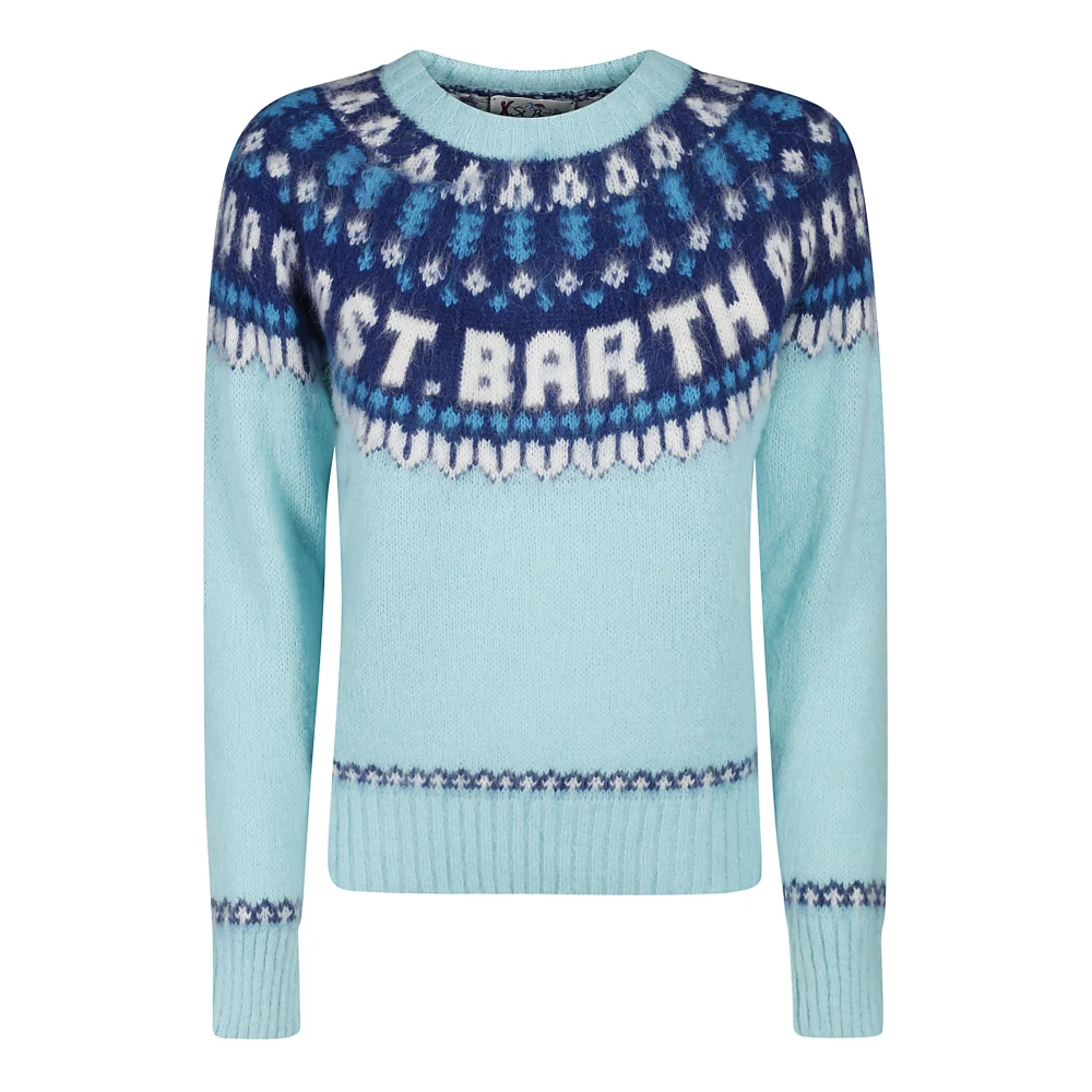 MC2 Saint Barth Nordic Zachte Crew Neck Sweater Blue Dames