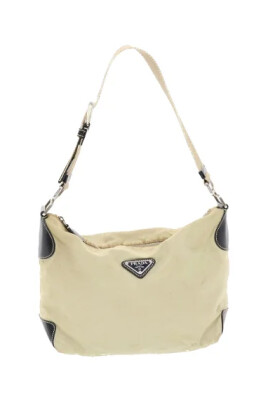 PRADA Damen Tasche aus Baumwolle in Beige