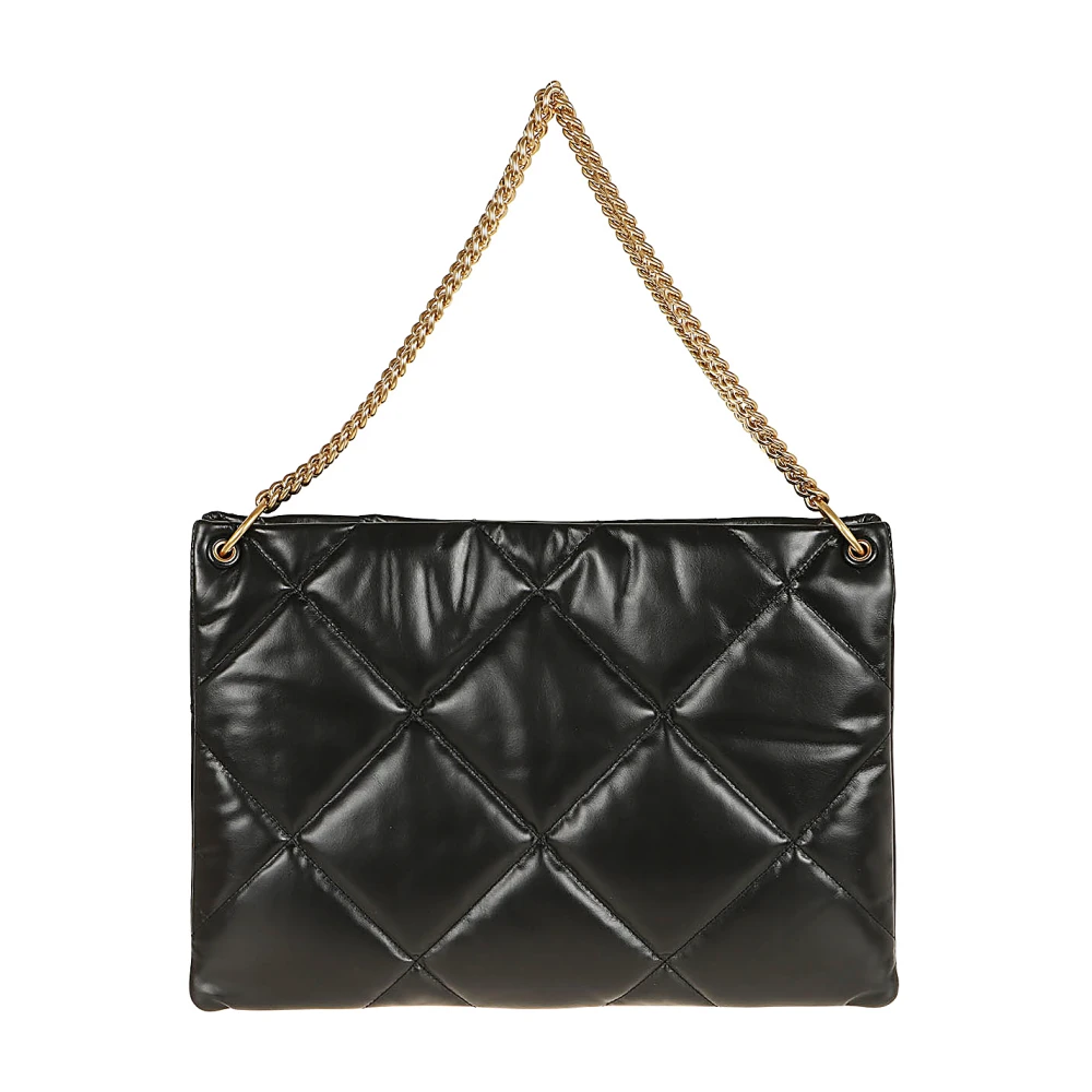 TORY BURCH Zwarte Leren Handtas Elegante Stijl Black Dames
