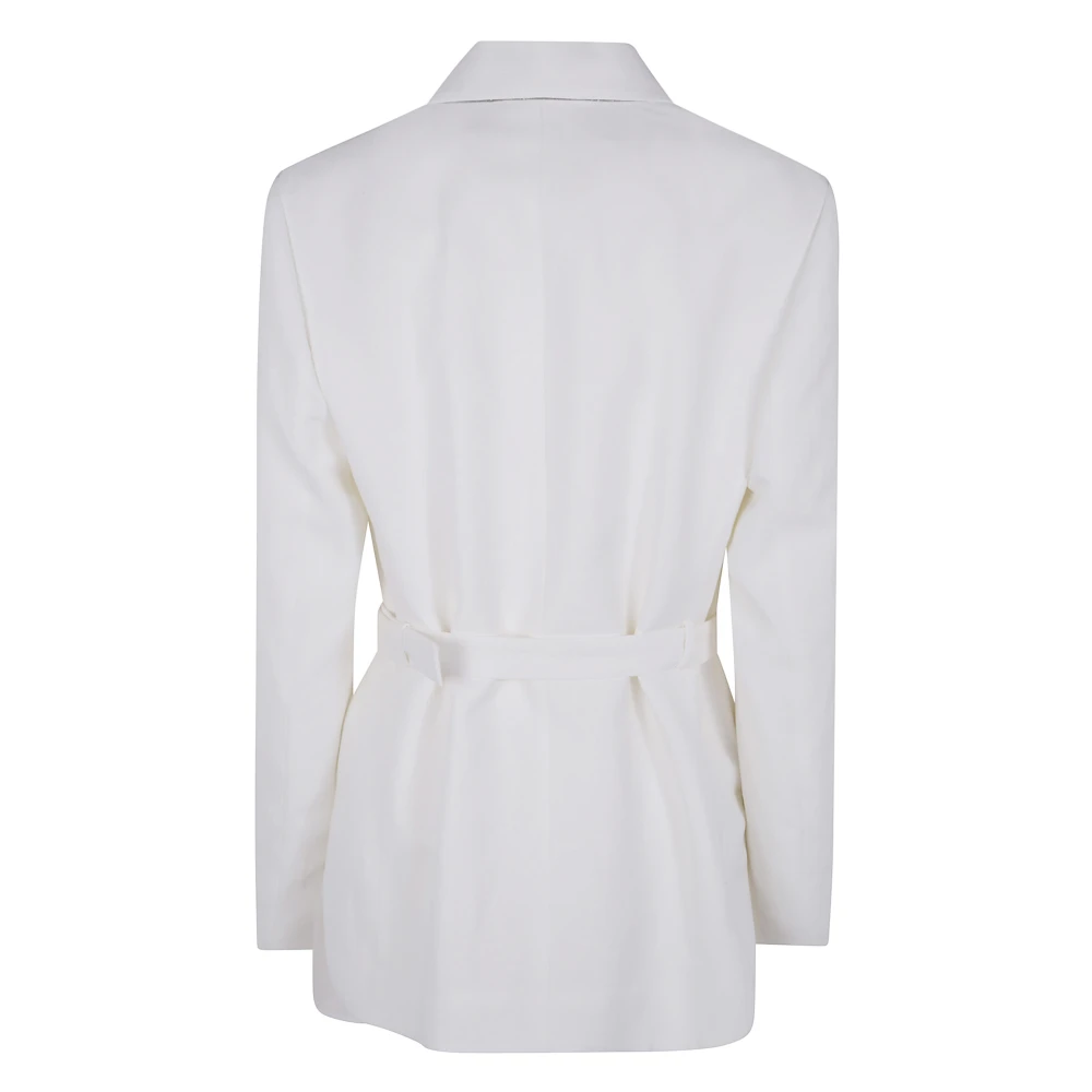 BRUNELLO CUCINELLI Getailleerde jas in pakstijl White Dames