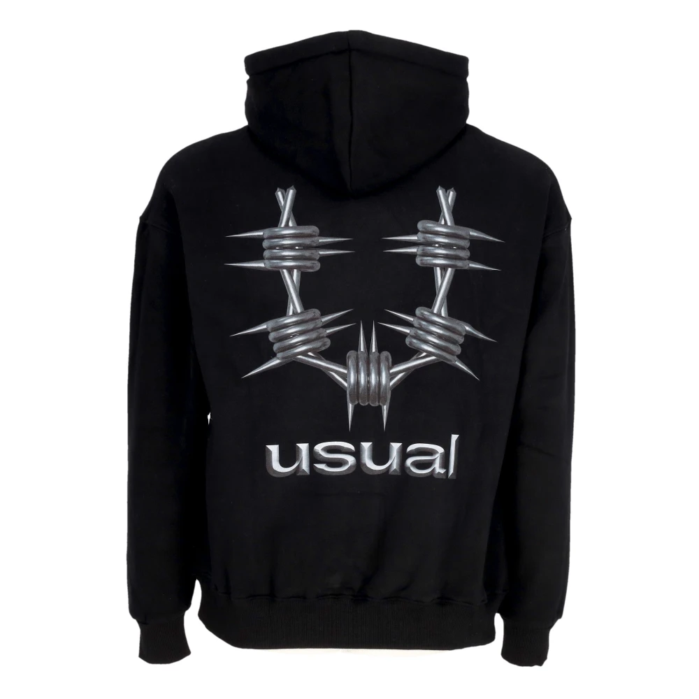 Usual Metal Hoodie met Voorzak Black Heren