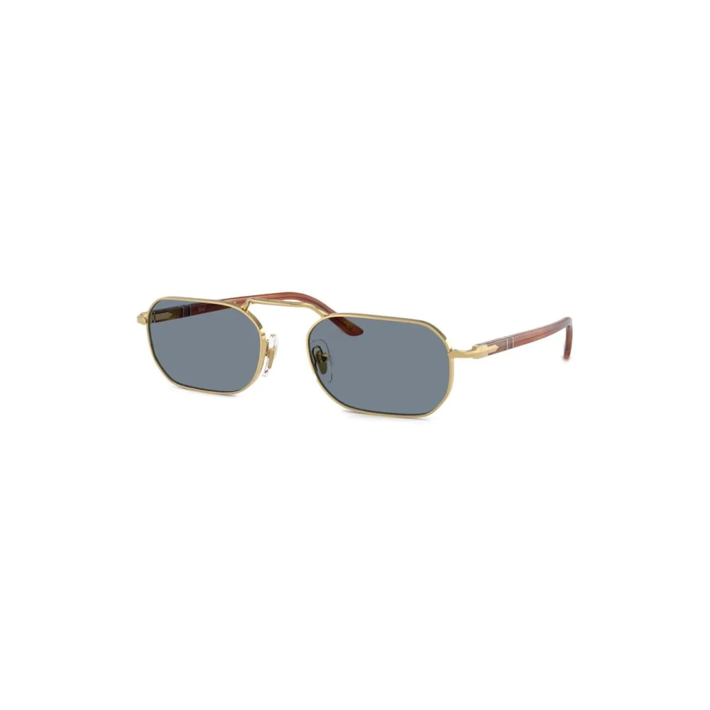 Persol Unisex Sunglass PO1025S - Frame color: Gold, Lens color: Blue - Image 4