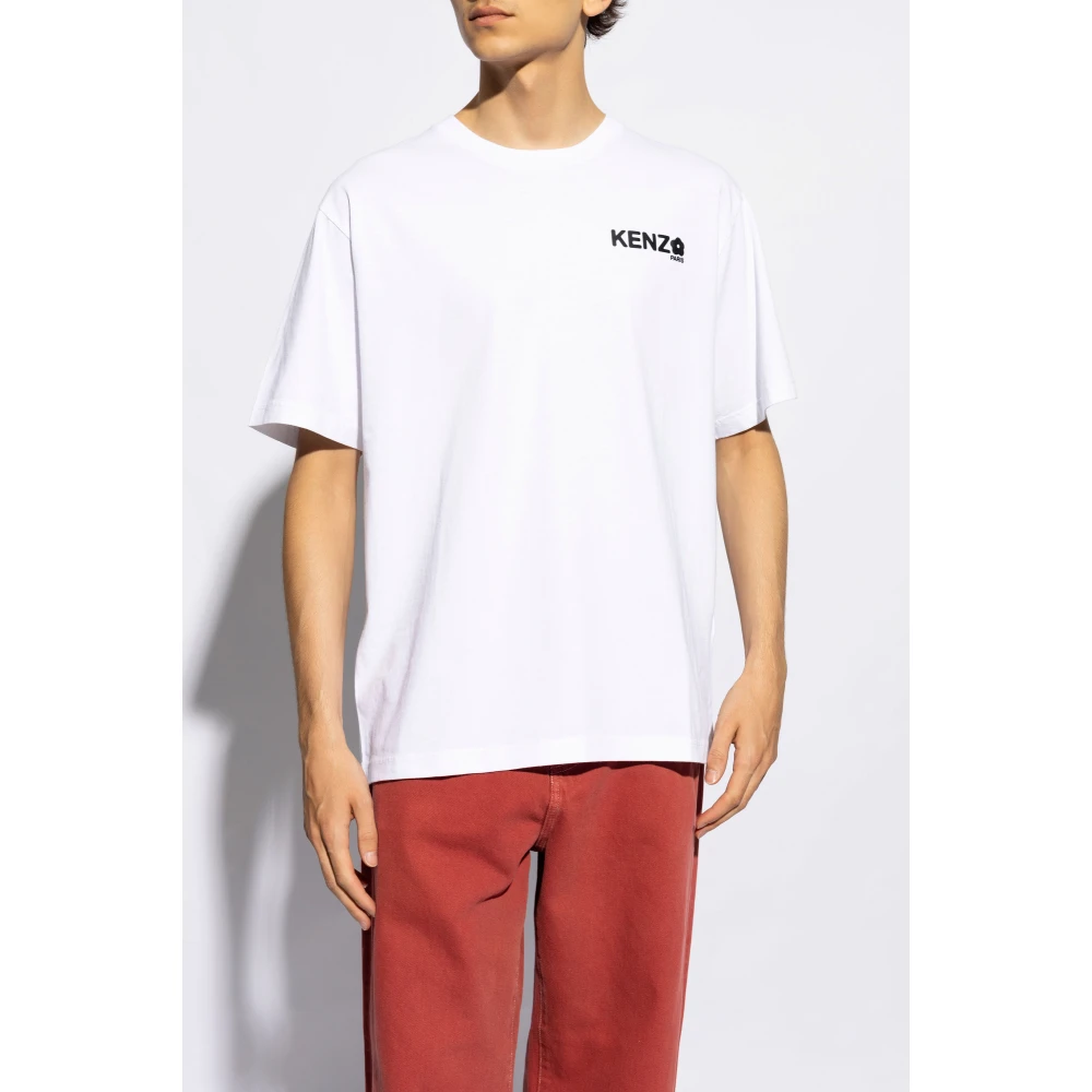 Kenzo T-shirt met logo White Heren